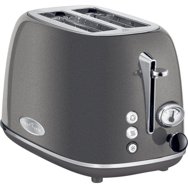 PROFI COOK Grille-pain 2-fentes PC-TA 1193, anthracite, look vintage, plateau à petits pains